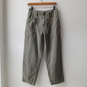 Lucky Brand Utility Crop Pants Olive Green Women's 0